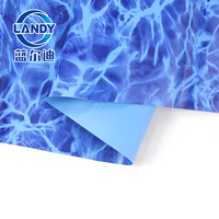 PVC-Aufstellpool-Liner in Ozeanblau, UV-beständig, wasserdicht, mit Perlenrand für Schwimmbecken