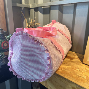 Mise à jour rose à volants Seersucker sac polochon filles danseur fourre-tout sacs de week-end pour <span class=keywords><strong>enfants</strong></span> sac de voyage léger DOM106-2898 - Product Image 5