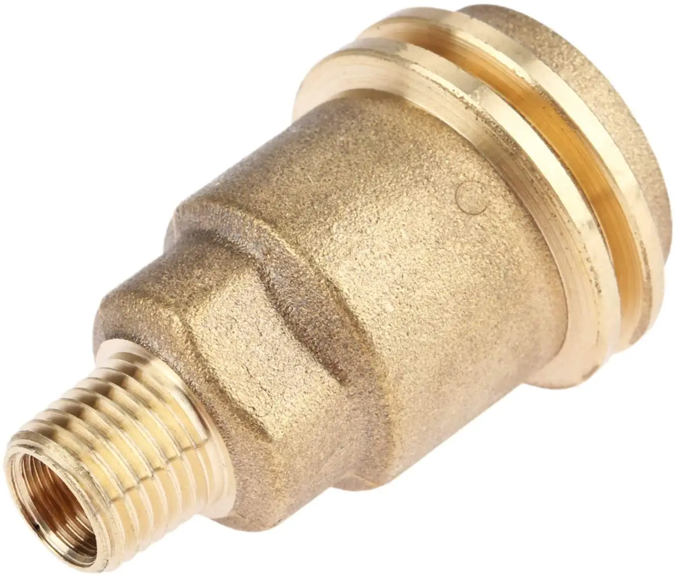 Male 5042 QCC1 Acme Nut Propane Gas Fitting Adapter with 1/4 Inch Male Pipe Thread, Propane Quick Connect Hose Adapters Fittings