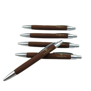 Stylo à bille en plastique pas cher, best-seller, vente en gros, logo promotionnel imprimé, revêtement en caoutchouc - Product Image 1