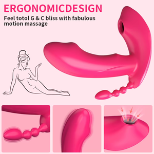 女性用3-in-1加熱ウェアラブルバイブレーターリモコン吸盤<span class=keywords><strong>Dildo</strong></span> <span class=keywords><strong>Clitoris</strong></span>刺激装置パンティー吸引振動パンティー - Product Image 5