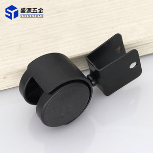 Shengyuan Swivel Caster 1.5 Inch Polyurethane With Brake Plate Mount For Furniture - Product Image 1