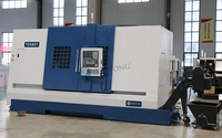 Tour CNC à banc incliné robuste TCK63Y, commande GSK, broche simple, tourelle servo 12 positions, axe Y horizontal, 3 axes haute précision