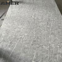 Panneaux muraux en plastique imperméables Amer, panneaux en marbre UV, panneaux muraux en PVC