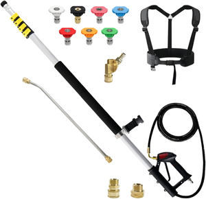 BEST Lance de pulvérisation télescopique pour nettoyeur haute pression de 20 pieds avec buses et tuyau - Product Image 1