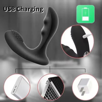 Masseur de prostate pour homme, vibrateur, stimulateur du point G, dilatateur anal, masturbateur électrique portable, plug anal, jouets sexuels anaux en ABS+silicone