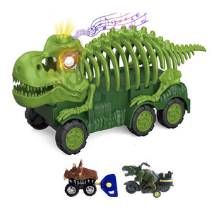Portable Pull Back Dinosaur Car Storage Toy Carrier avec lumière et musique pour enfants Dinosaur Truck - Product Image 1