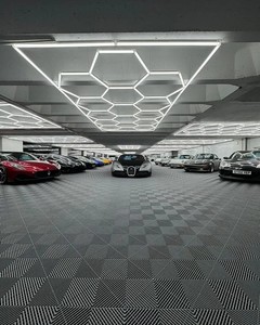 Dalles de sol en vinyle robustes, écologiques, imperméables, perforées, antidérapantes, à <span class=keywords><strong>clipser</strong></span> pour ateliers de detailing automobile - Product Image 4