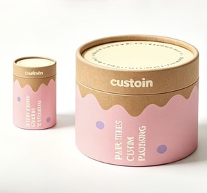 Custom Logo Paper Tube Cylinder Gift Box, Eco Round Paper Can Packaging for Perfume Skincare and Cosmetic Makeup - Product Image 4