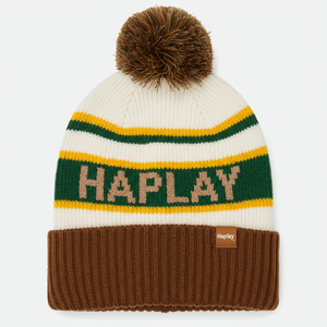 Custom Knitted Jacquard Design <strong>Beanie</strong> Hats with Embroidery Personalized Logo <strong>Pom</strong> <strong>Pom</strong> Winter Bobble Hat - Product Image 4