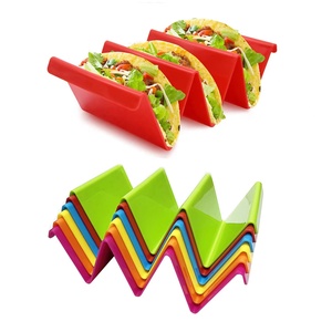 Supports à tacos colorés, grands plateaux, porte-assiettes, en matériau PP sain, très résistant et robuste, passe au lave-vaisselle et au <span class=keywords><strong>micro</strong></span>-ondes - Product Image 1