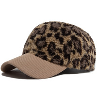 Casquette personnalisée rétro à imprimé léopard à 6 panneaux avec boucle en cuivre doré, unisexe, décontractée, pour toutes les saisons