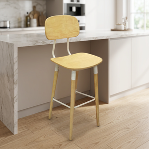 Silla de Madera de Alta Calidad para Restaurante, Cafetería, Diseño Moderno y Minimalista, con Respaldo y Reposapiés, Modelo GCFGC36 - Product Image 3