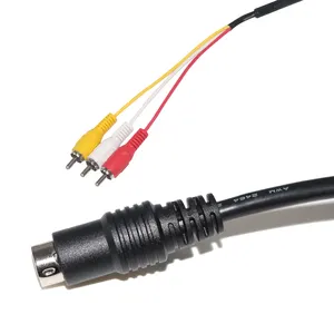 6Ft Rca 3 to 10 Din Audio for Replacement Av Male Computer Accessories And Tv 10 Pin Composite Video Cable