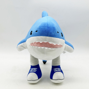 Venta al por mayor disponible Italia Brainrot Tung Sahur figura peluche Italia Brainrot Tralalero Tralala tiburón azul - Product Image 2