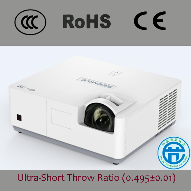 Short Throw Projector 5000 ANSI Lumens 1080p Android Smart with HDMI USB for Business Education