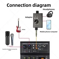Adaptateur de diffusion en direct pour console DJ, périphériques de sortie pour smartphones, ordinateurs portables, PC, etc. pour conversation, karaoké, enregistrement