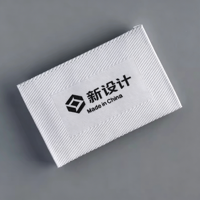 Étiquette tissée personnalisée haut de gamme pour vêtements, avec logo de col et étiquette principale pour accessoires vestimentaires