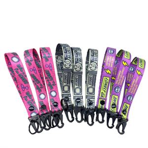 Dragonne de poignet personnalisée en polyester pour sublimation, porte-clés court avec logo imprimé - Product Image 6