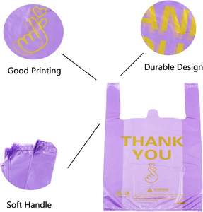 Bolsa de Plástico para Comestibles con Asa y Diseño 'Thank You' para Pequeños Negocios y Comida para Llevar - Product Image 4