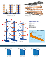 Système de stockage en entrepôt pour grandes barres d'acier Rangement en aluminium et planche de bois Support en porte-à-faux