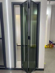 Puerta plegable doble resistente a huracanes externa Acordeón Puerta <span class=keywords><strong>de</strong></span> vidrio plegable Terraza <span class=keywords><strong>de</strong></span> aluminio Puerta <span class=keywords><strong>de</strong></span> doble apertura - Product Image 2