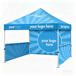 <span class=keywords><strong>Tente</strong></span> pliante personnalisée TentCraft 10x10 pieds, robuste, imperméable, en tissu Oxford, avec structure en aluminium, pour événements toute saison - Product Image 1