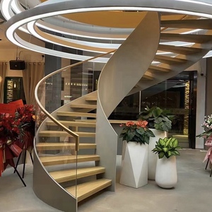 <span class=keywords><strong>Escalier</strong></span> métallique extérieur fermé et durable avec éclairage LED, garantie de 3 ans - Design moderne <span class=keywords><strong>en</strong></span> fer courbé pour maison mobile - Product Image 4