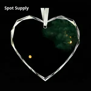 Pendentif en verre cristal <span class=keywords><strong>artificiel</strong></span> en forme <span class=keywords><strong>de</strong></span> cœur, décoration <span class=keywords><strong>de</strong></span> <span class=keywords><strong>sapin</strong></span> <span class=keywords><strong>de</strong></span> <span class=keywords><strong>Noël</strong></span>, cadeau commémoratif pour la fête des mères et les amis, les enfants - Product Image 4