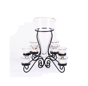 Portavelas de cristal para decoración del hogar - Product Image 1