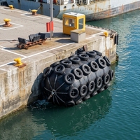 Pare-battage gonflable marin en caoutchouc type Yokohama avec chaîne et filet pour pneus, certifié CCS BV