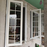 Ventana Abatible de PVC de Alta Calidad, Resistente a la Intemperie, con Marco Delgado y Sólido, de Vidrio Templado de Bajo Consumo para Taller Exterior