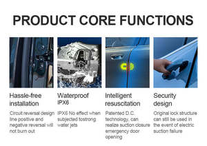 Kits de modernisation pour système de fermeture automatique des portes électriques à aspiration pour Honda <span class=keywords><strong>Civic</strong></span> 9ème génération – Fermeture douce magnétique des portes de voiture - Product Image 5