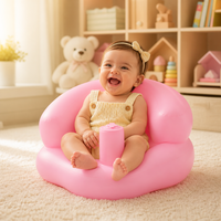 Modernes Esszimmer-Babysofa Aufblasbar mit Eingebauter Luftpumpe Rosa Wasserdicht Kundenspezifisches OEM