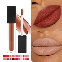 Rouge à lèvres liquide mat vegan au design nouveau, haute pigmentation, longue tenue et imperméable, 24 couleurs, option de logo personnalisé, faible MOQ