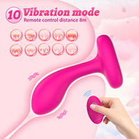 Jouet anal en silicone liquide résistant avec 10 modes de vibration, étanche IPX6, contrôle par application/télécommande, vente en gros