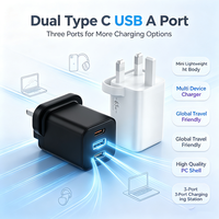 Yüksek Kalite |   65W GaN Şarj Cihazı PD QC3.0 USB A Tip C Çoklu Port Hızlı Şarj Cihazı AB ABD İngiltere Fişi Taşınabilir Duvar Şarj Adaptörü