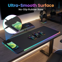 Tapis de souris sans fil RGB de haute qualité PJT-OMP2016-S avec chargeur 10W, base en caoutchouc antidérapante, tapis de clavier pour ordinateur
