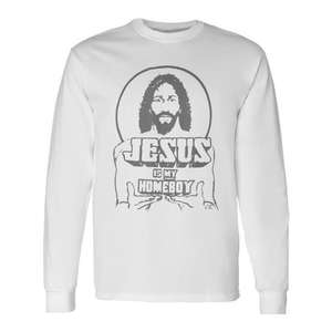 Jésus est mon camarade de classe, t-shirt à manches longues de la foi chrétienne - Product Image 1