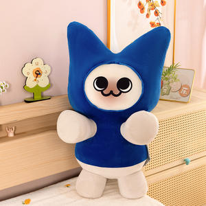 Nouveau mignon adorable chat jouets en peluche chaton bleu jeter oreillers vêtements chat monstre <span class=keywords><strong>chasseur</strong></span> peluche poupées pour enfants personnalisé pas cher - Product Image 6