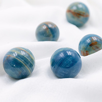 Bola de cristal natural de quartzo, esfera de pedra preciosa azul onyx feng shui de alta qualidade para cura