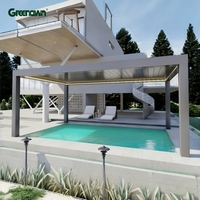 Auvent de terrasse rétractable en aluminium, couverture de pergola pliante d'extérieur, pare-soleil motorisé, système de toiture rétractable