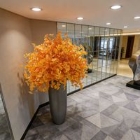 230 cm große Premium-Ginkgo-Kunstpflanze im Topf für Hotellobbys und Hochzeiten – Dekorative Boden-Ginkgo-Arrangement