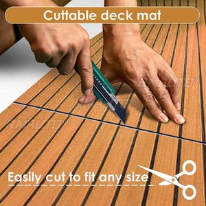 Boat Flooring Self Adhesive EVA Boat Yacht Marine Flooring Faux Teak Decking Sheet Pad Foam Floor <b>Mat</b> 2400x900x5mm - Product Image 5