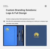 Carnet de notes et stylo en cuir PU A5 personnalisés, ensemble cadeau pour étudiants et usage professionnel, agenda ligné avec bande élastique