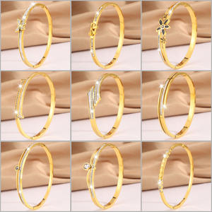 Bracelet <span class=keywords><strong>de</strong></span> mode pour femme en acier inoxydable plaqué PVD or 18 carats, étanche, résistant à la transpiration, <span class=keywords><strong>de</strong></span> très haute qualité, cadeau <span class=keywords><strong>de</strong></span> bijoux - Product Image 2