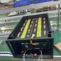 Boîtier de batterie LiFePO4 DIY 314AH 16S RV 15KWH avec écran LCD 4,3' 48V, kit de stockage de batterie au lithium, boîtier de batterie BMS JK V19 280AH
