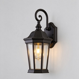 Lampe murale extérieure vintage en aluminium E27 étanche IP65, blanc chaud, idéale pour les jardins et les paysages urbains, lampes de jardin - Product Image 1
