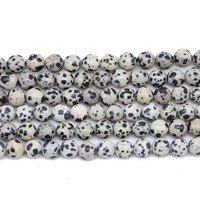 Perles en vrac de jaspe dalmatien naturel, directement de l'usine, marque HX, pour la fabrication de bijoux DIY, pierre noire tachetée, fournitures de gros