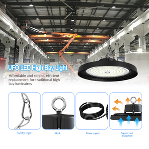 200W 300W UFO LED High Bay <b>Light</b> Fast Heat Dissipation Hanging Safety Accessories For <b>Plant</b> Workshop Warehouse Industrial <b>Light</b> - Product Image 5
